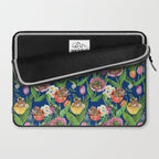 Spring Tulips with Cute Mouse - blue Laptop Sleeve Gallery Image 2