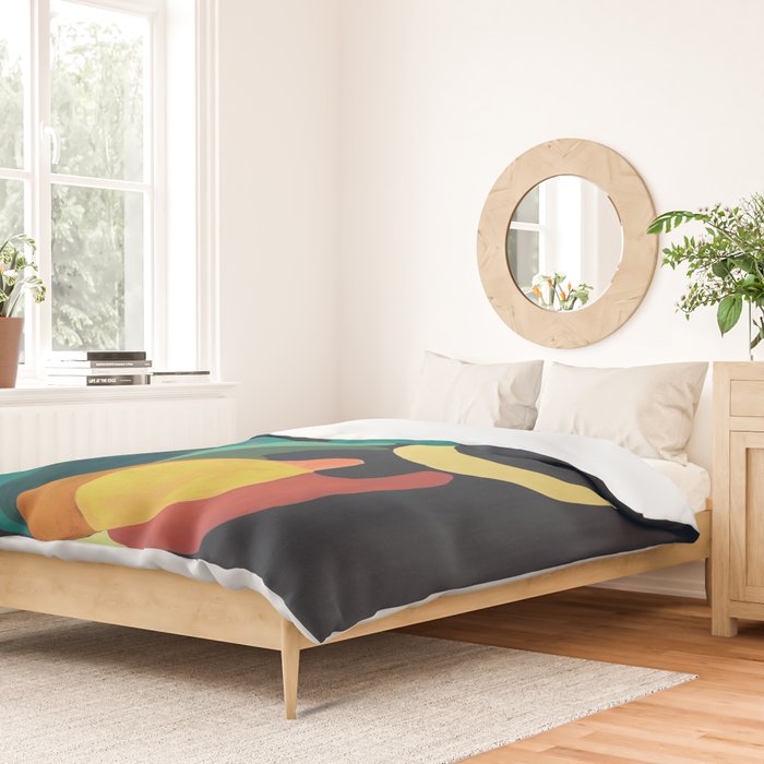 Rabbit and crescent moon Duvet Cover Gallery Image 2