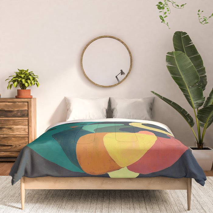 Rabbit and crescent moon Comforter Gallery Image 3