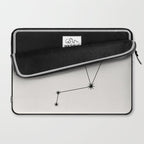 Libra Zodiac Star Constellation Line Art White Laptop Sleeve Gallery Image 2
