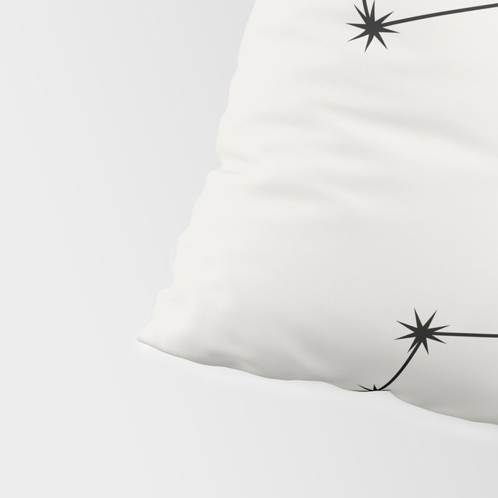 Libra Zodiac Star Constellation Line Art White Pillow Sham Gallery Image 4