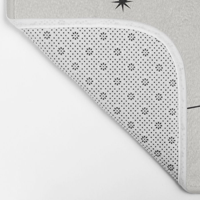Libra Zodiac Star Constellation Line Art White Bath Mat Gallery Image 2