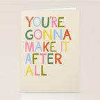 You're Gonna Make it After All - Inspirational Affirmation in Rainbow Colors Stationery Card Gallery Image 2