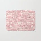 cafe buildings pink Bath Mat Gallery Image 1