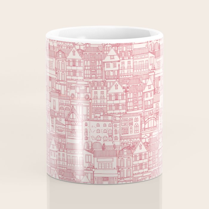 cafe buildings pink Coffee Mug Gallery Image 4