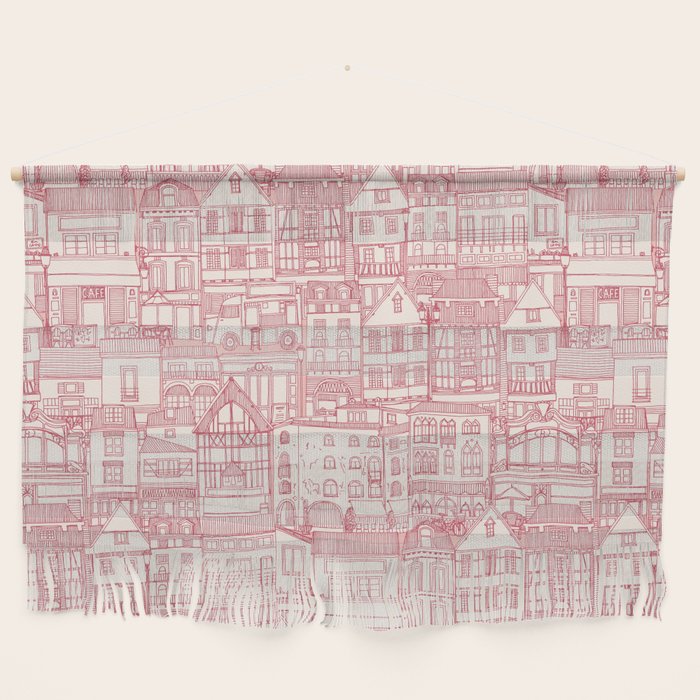 cafe buildings pink Wall Hanging Gallery Image 1