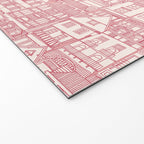 cafe buildings pink Welcome Mat Gallery Image 2