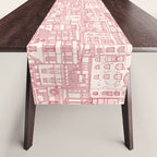 cafe buildings pink Table Runner Gallery Image 1