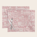 cafe buildings pink Placemat Gallery Image 1