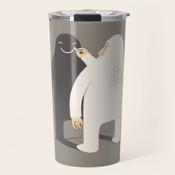 Smile my shadow Travel Mug Gallery Image 1