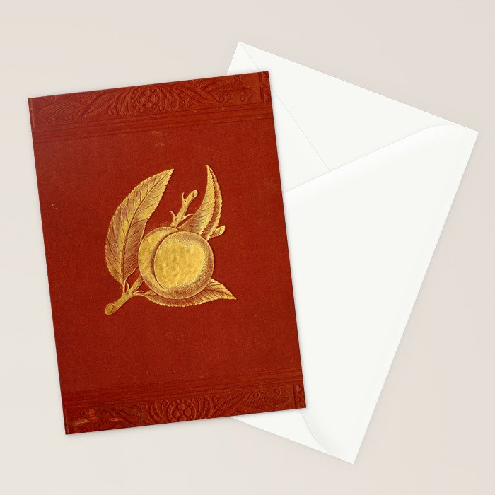 Gilded peach from "Peach Culture" by James Alexander Fulton, 1882 Stationery Card Gallery Image 2