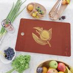 Gilded peach from "Peach Culture" by James Alexander Fulton, 1882 Cutting Board Gallery Image 2