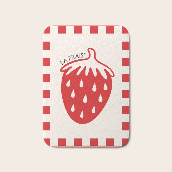 Fruit Series: Strawberry Bath Mat Gallery Image 1