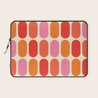 Midcentury Modern Retro Abstract Capsule Inspired Geometric Shapes in Minimalist Graphic 70s colors Laptop Sleeve Gallery Image 1