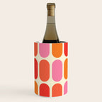 Midcentury Modern Retro Abstract Capsule Inspired Geometric Shapes in Minimalist Graphic 70s colors Wine Chiller Gallery Image 1
