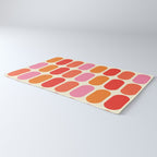Midcentury Modern Retro Abstract Capsule Inspired Geometric Shapes in Minimalist Graphic 70s colors Rug Gallery Image 3