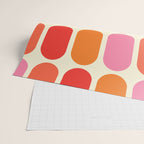 Midcentury Modern Retro Abstract Capsule Inspired Geometric Shapes in Minimalist Graphic 70s colors Wrapping Paper Gallery Image 2