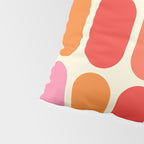 Midcentury Modern Retro Abstract Capsule Inspired Geometric Shapes in Minimalist Graphic 70s colors Pillow Sham Gallery Image 4