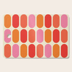 Midcentury Modern Retro Abstract Capsule Inspired Geometric Shapes in Minimalist Graphic 70s colors Cutting Board Gallery Image 1