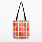 Midcentury Modern Retro Abstract Capsule Inspired Geometric Shapes in Minimalist Graphic 70s colors Tote Bag Gallery Image 2