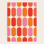 Midcentury Modern Retro Abstract Capsule Inspired Geometric Shapes in Minimalist Graphic 70s colors Poster Gallery Image 4