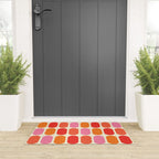 Midcentury Modern Retro Abstract Capsule Inspired Geometric Shapes in Minimalist Graphic 70s colors Welcome Mat Gallery Image 3