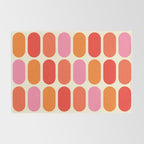 Midcentury Modern Retro Abstract Capsule Inspired Geometric Shapes in Minimalist Graphic 70s colors Rug Gallery Image 2