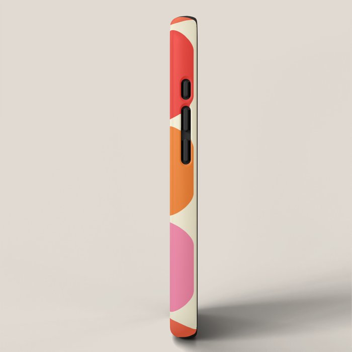 Midcentury Modern Retro Abstract Capsule Inspired Geometric Shapes in Minimalist Graphic 70s colors iPhone Case Gallery Image 2