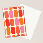 Midcentury Modern Retro Abstract Capsule Inspired Geometric Shapes in Minimalist Graphic 70s colors Stationery Card Gallery Image 2