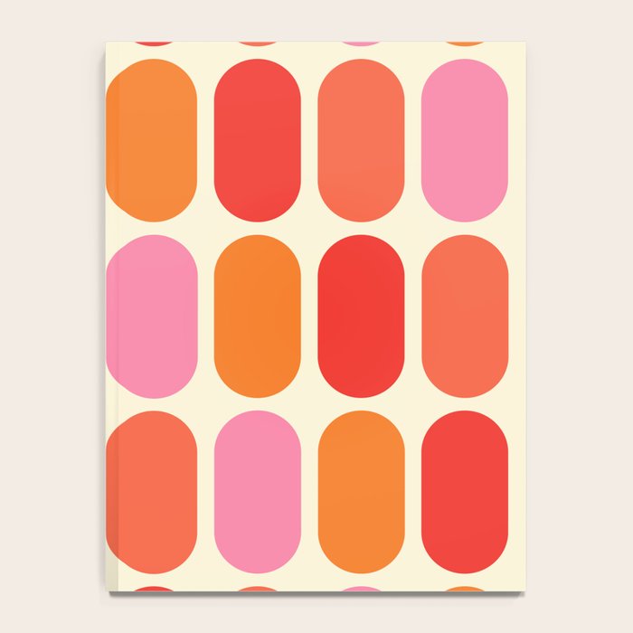 Midcentury Modern Retro Abstract Capsule Inspired Geometric Shapes in Minimalist Graphic 70s colors Notebook Gallery Image 4