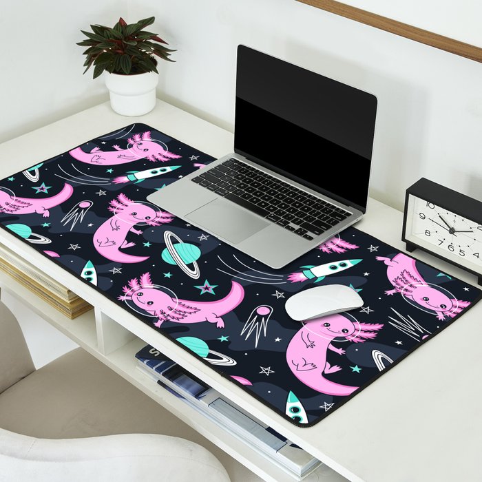 Space Axolotls Desk Mat Gallery Image 2