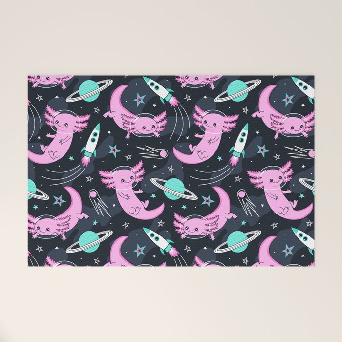 Space Axolotls Welcome Mat Gallery Image 1
