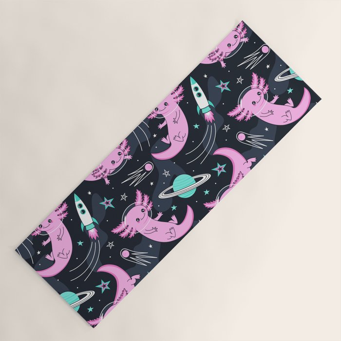 Space Axolotls Yoga Mat Gallery Image 1