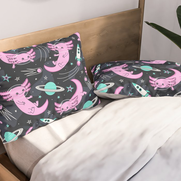 Space Axolotls Pillow Sham Gallery Image 2