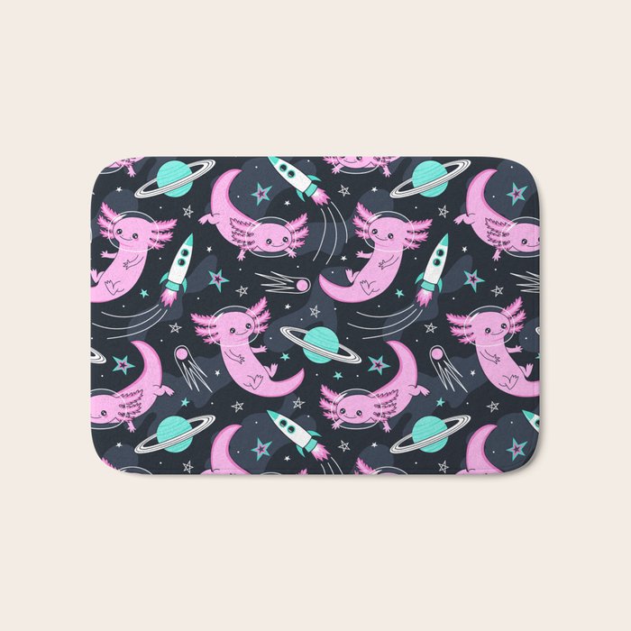 Space Axolotls Bath Mat Gallery Image 1