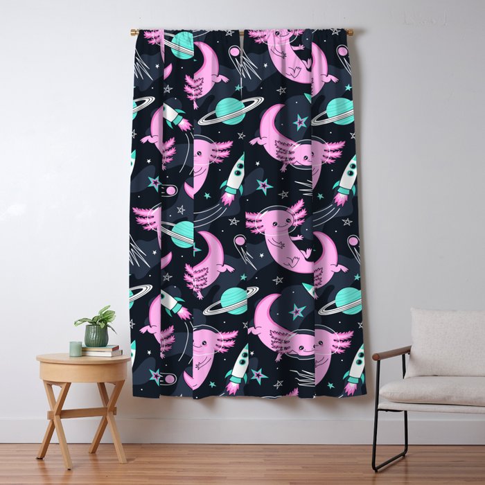 Space Axolotls Window Curtain Gallery Image 5