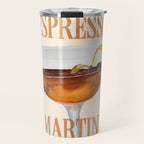 Espresso Martini: Retro Classic Cocktail 04 Travel Mug Gallery Image 1