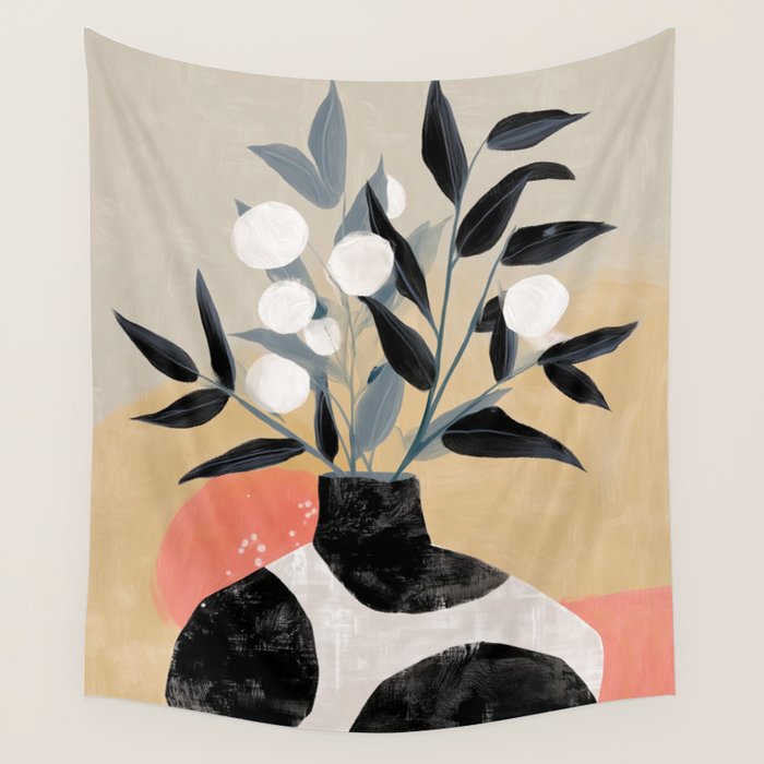 Sienna Blooms Wall Tapestry Gallery Image 1