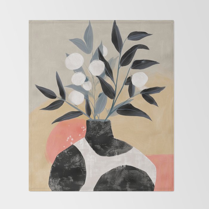 Sienna Blooms Throw Blanket Gallery Image 2