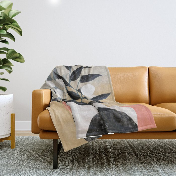 Sienna Blooms Throw Blanket Gallery Image 1
