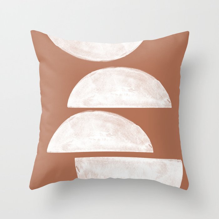 Abstract Terracotta  Throw Pillow Gallery Image 1