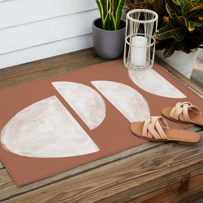 Abstract Terracotta  Outdoor Rug Gallery Image 2