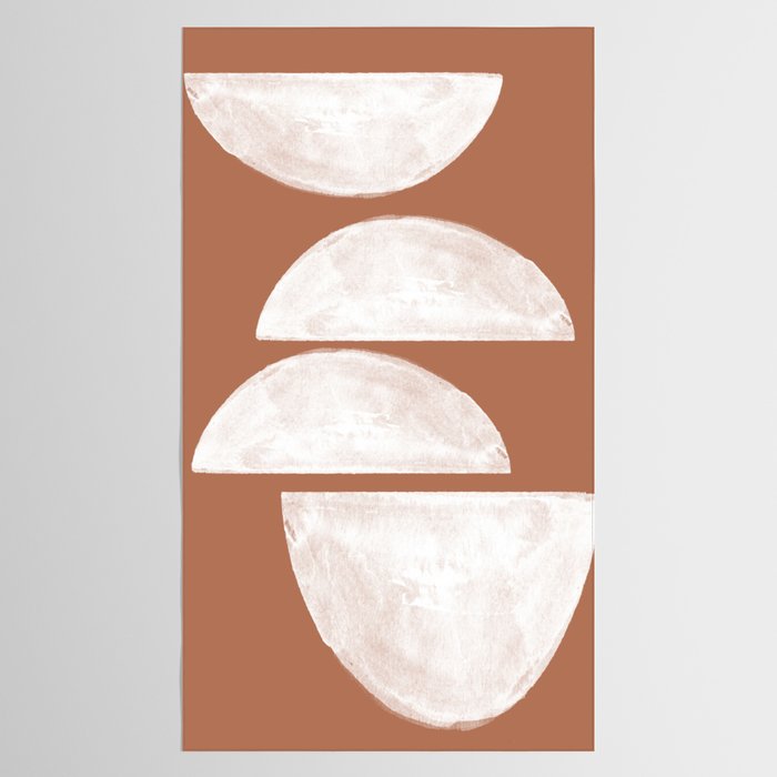 Abstract Terracotta  Tablecloth Gallery Image 2