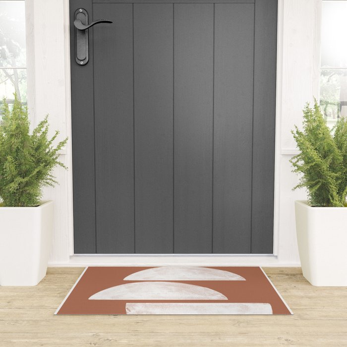 Abstract Terracotta  Welcome Mat Gallery Image 3