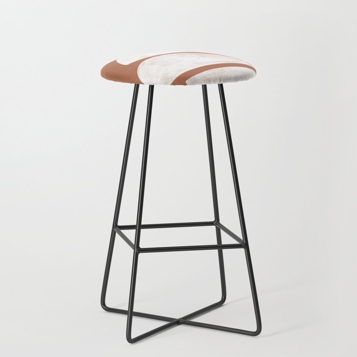 Abstract Terracotta  Stool Gallery Image 1
