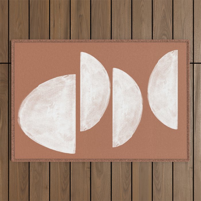 Abstract Terracotta  Outdoor Rug Gallery Image 1