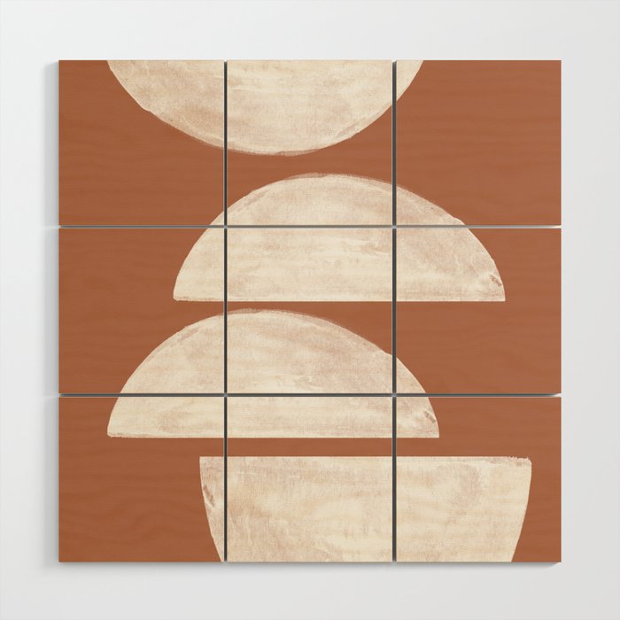 Abstract Terracotta  Wood Wall Art Gallery Image 1