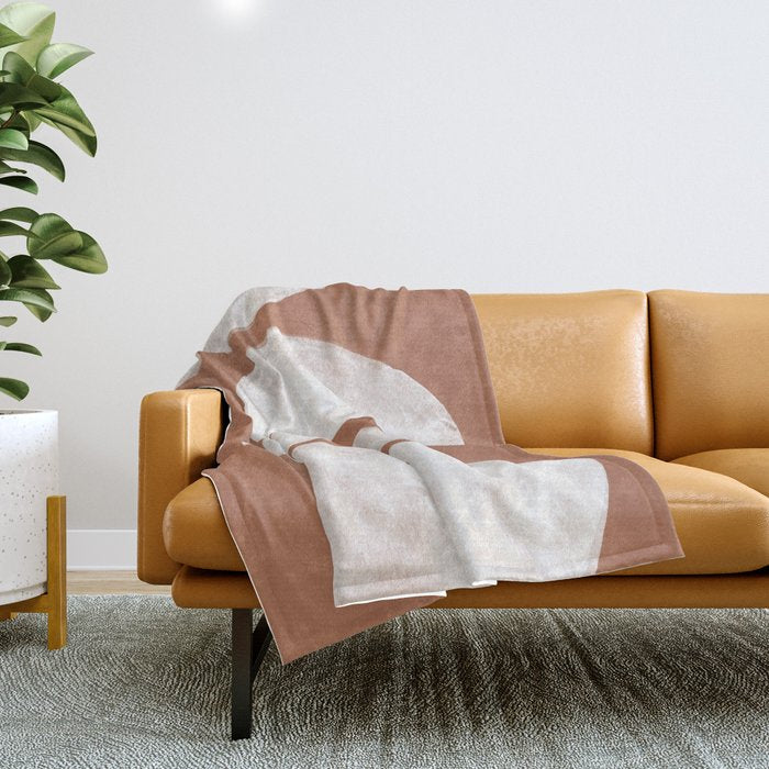 Abstract Terracotta  Throw Blanket Gallery Image 1