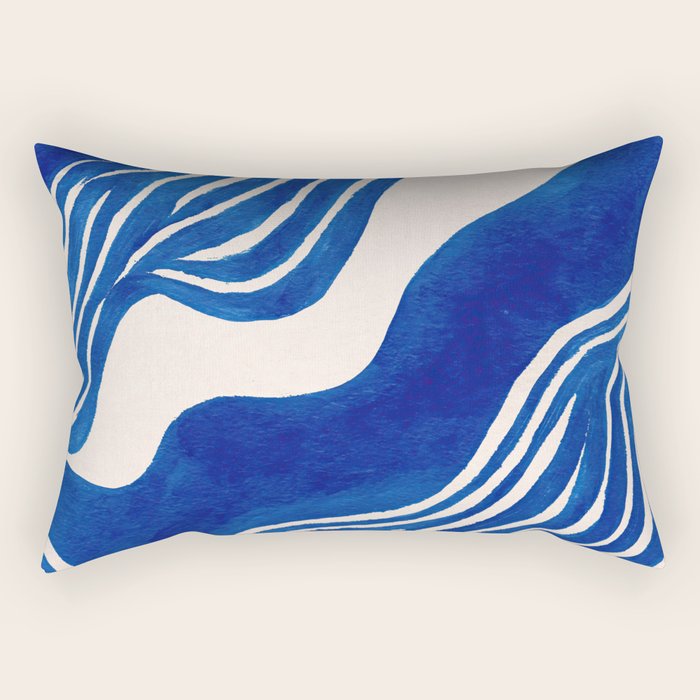 Indigo Flow Rectangular Pillow Gallery Image 2