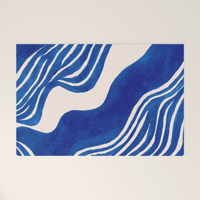 Indigo Flow Welcome Mat Gallery Image 1